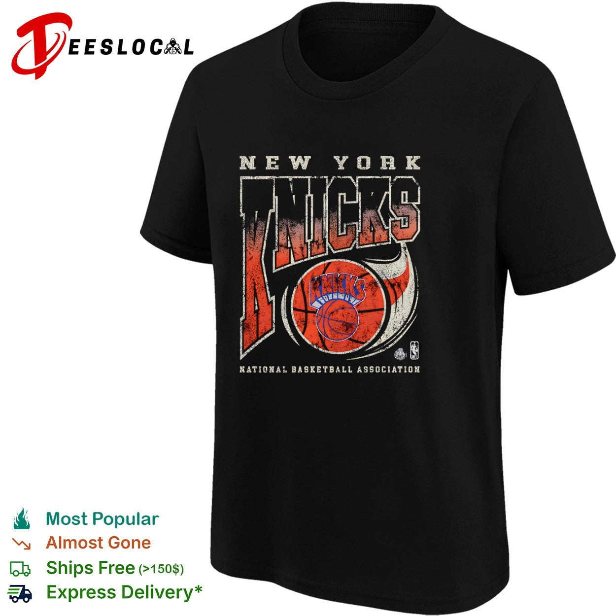 New York Knicks National Basketball Association official team logo basketball shirt