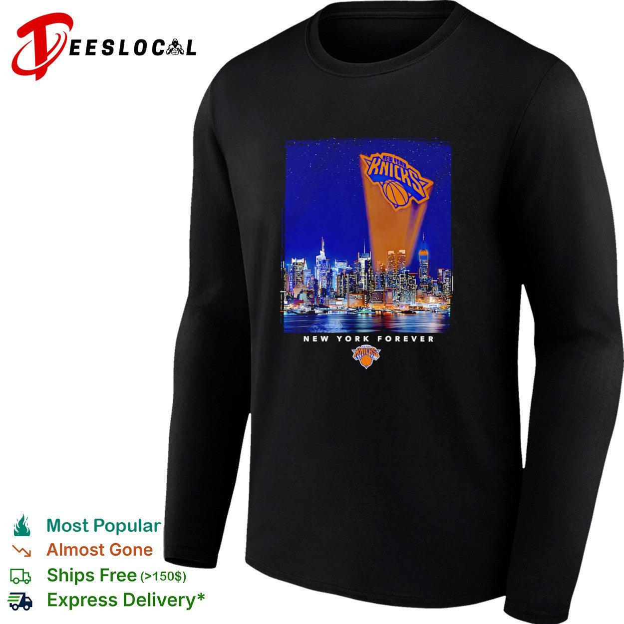 New York Knicks New York Forever Gotham City Skyline NBA Basketball shirt