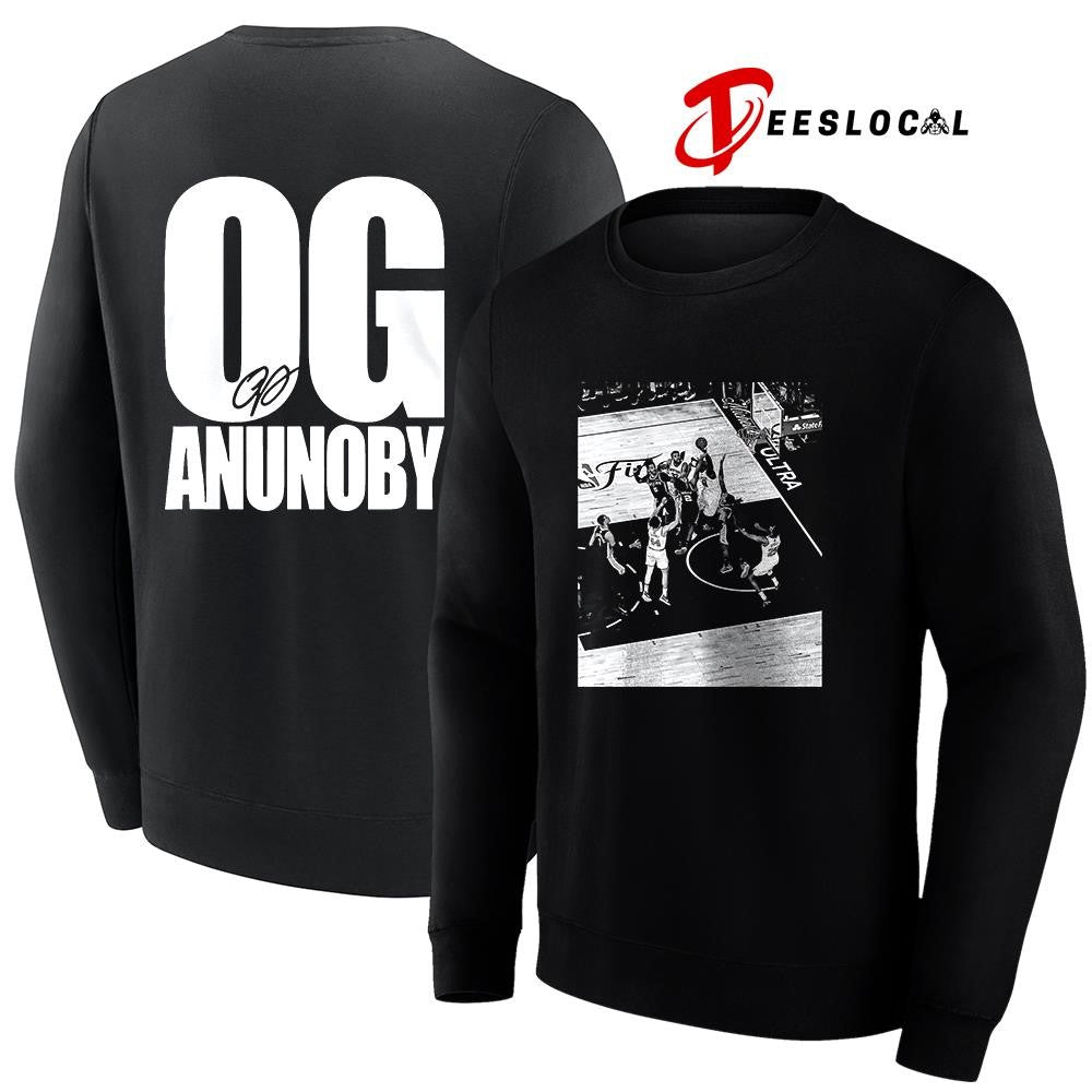 New York Knicks OG Anunoby NBA final signature shirt