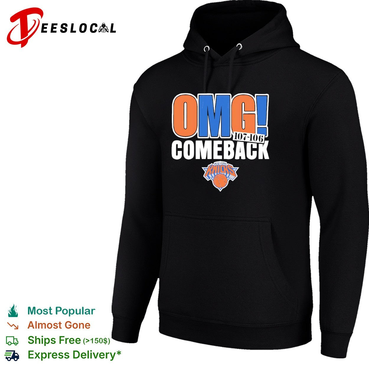 New York Knicks OMG Comeback 107 106 NBA shirt
