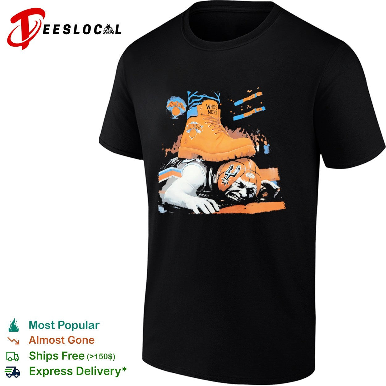 New York Knicks San Antonio Spurs whos next boot ball shirt