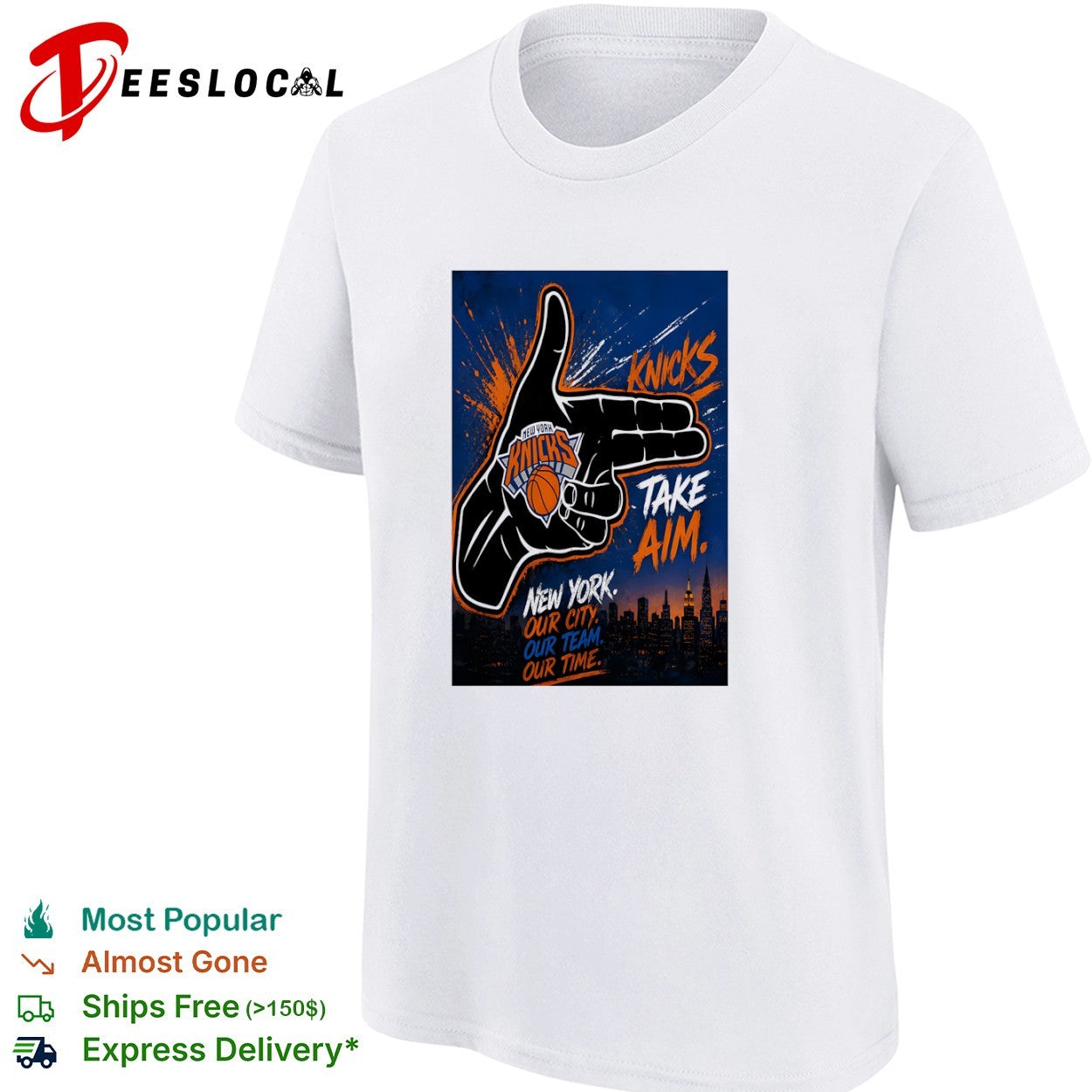 New York Knicks Take Aim Our City Our Team Our Time Basketball League Sports shirt