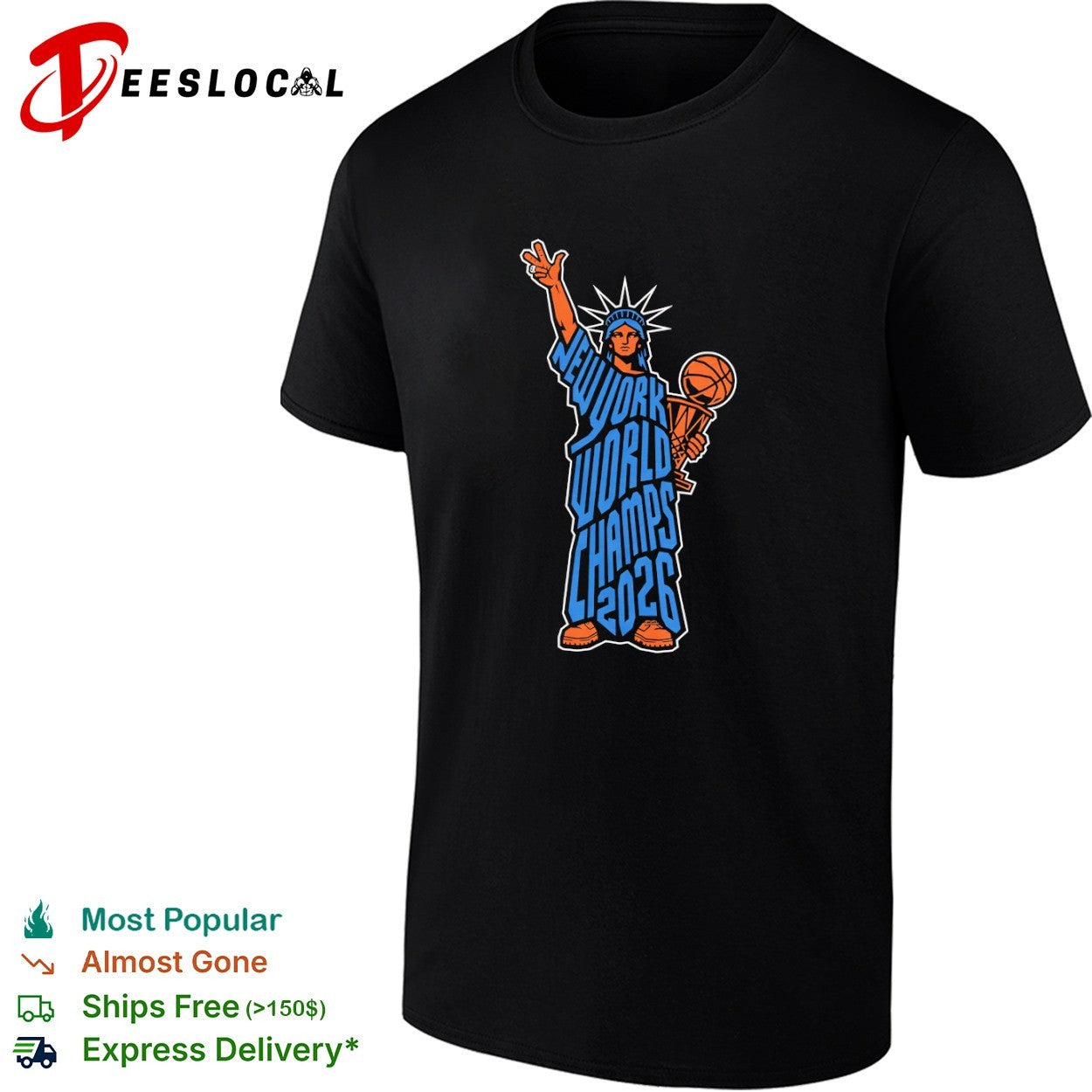 New York Knicks World Champs 2026 Statue of Liberty shirt
