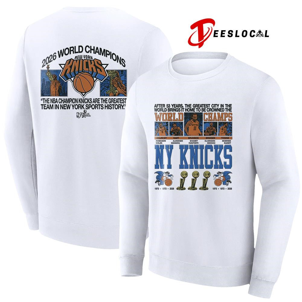 New York Knicks World Champs after 53 years graphic shirt