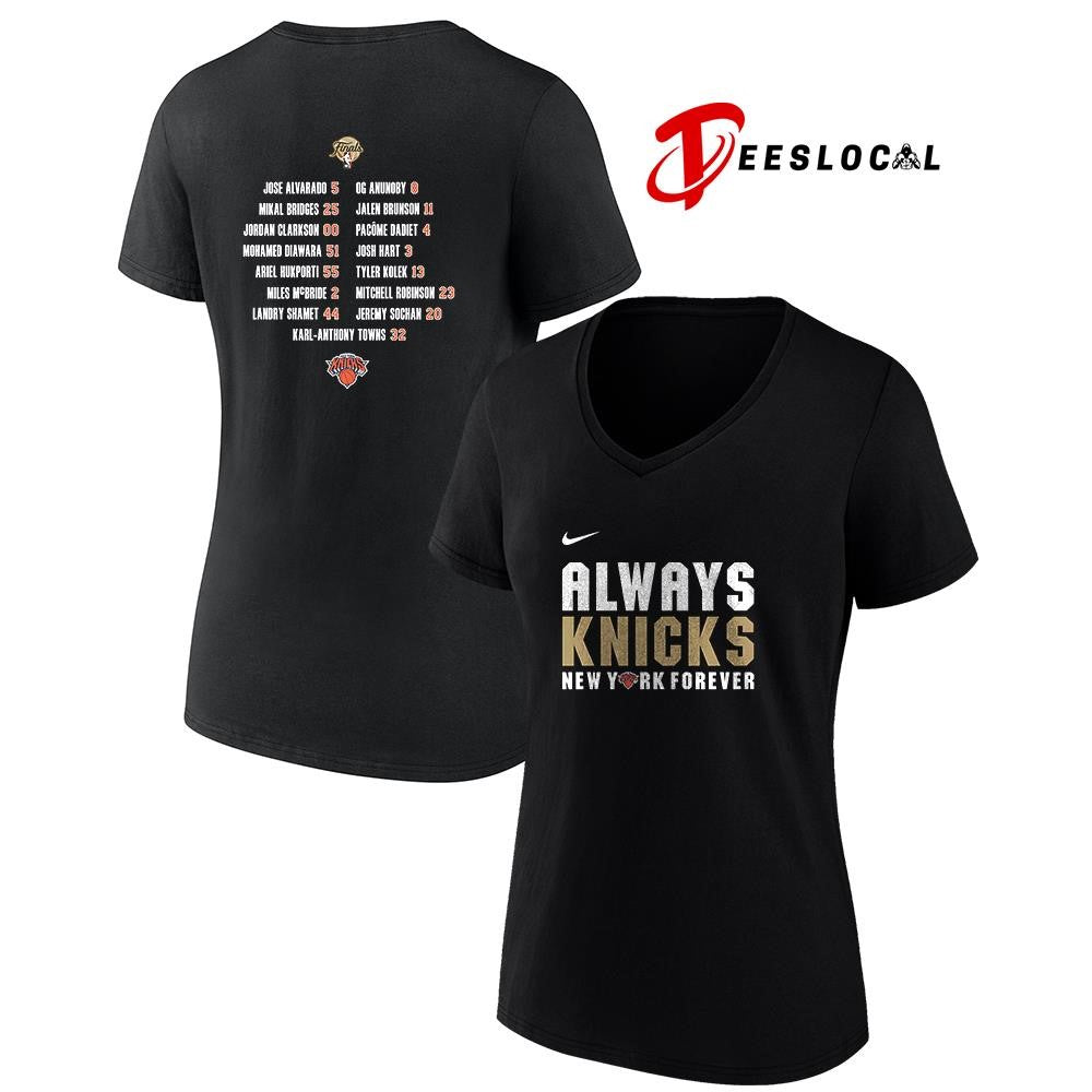 New York Knicks always Knicks NBA Finals Champions roster shirt