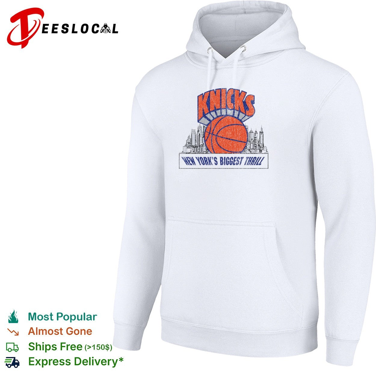 New York Knicks biggest thrill basketball city skyline shirt