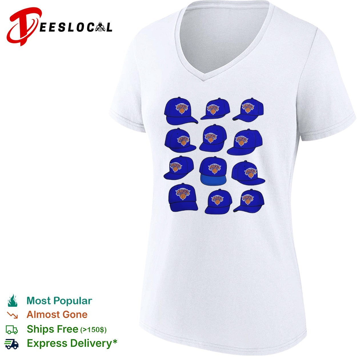 New York Knicks blue hats shirt