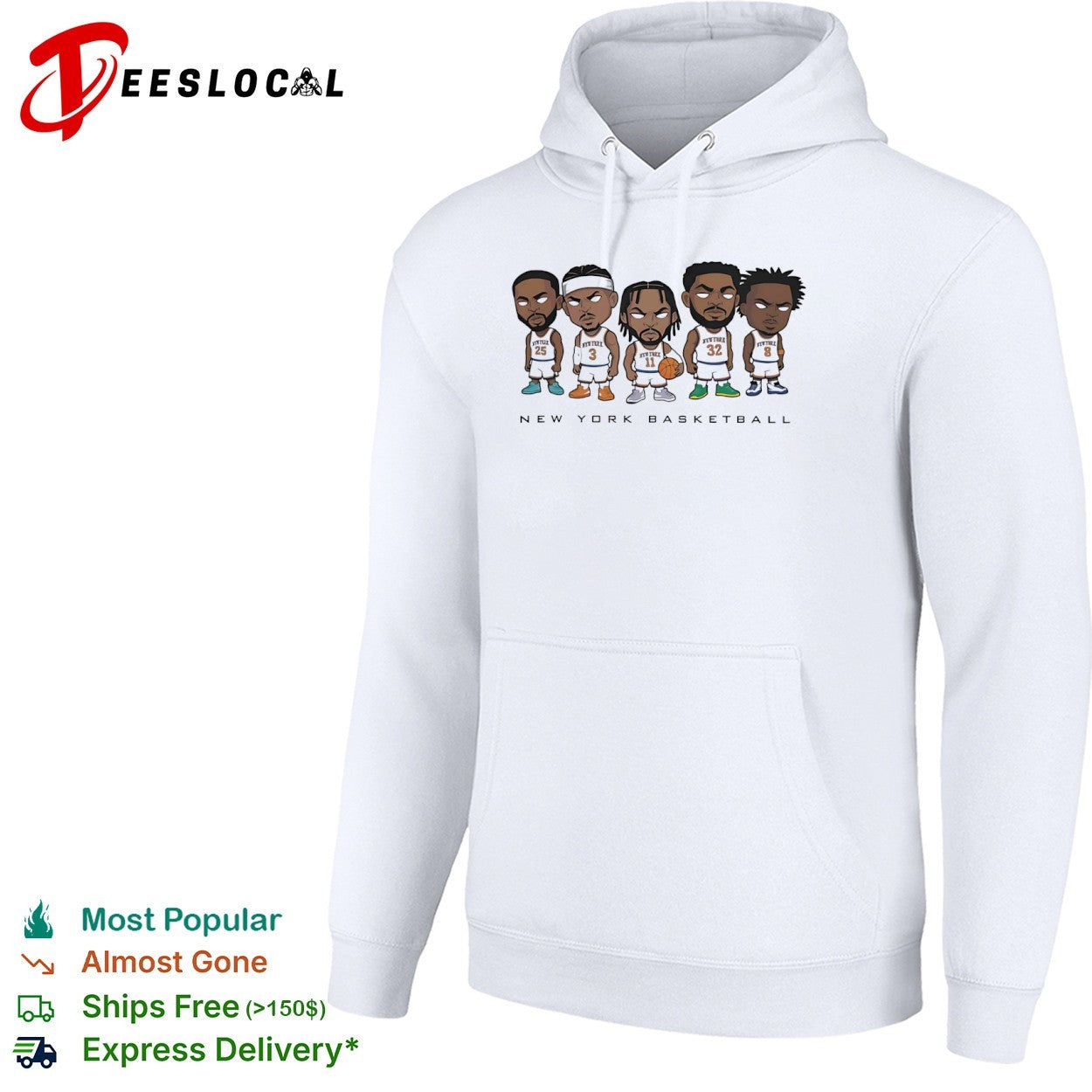 New York Knicks cartoon players basketball shirt
