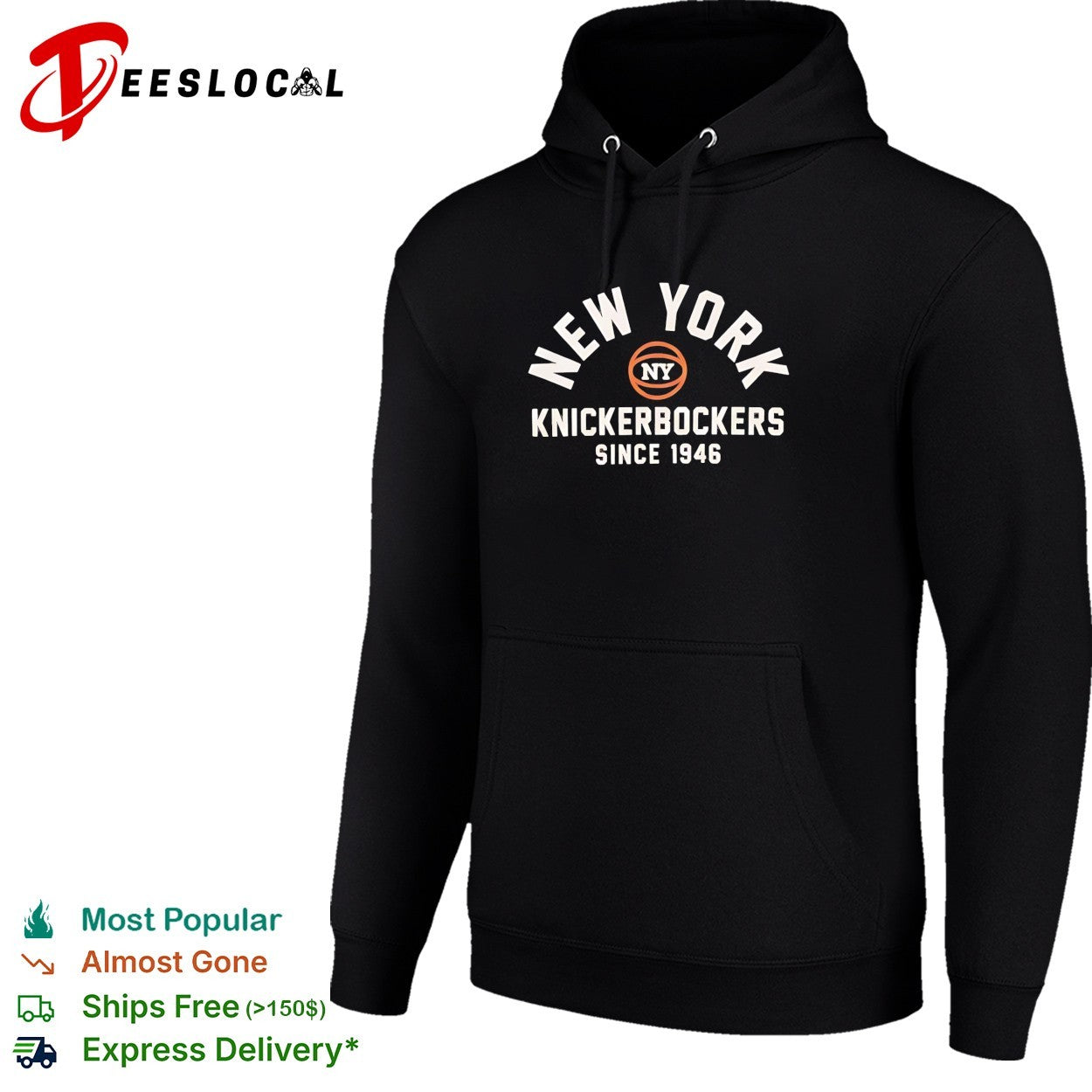 New York Knicks knickerbockers since 1946 wordmark badge shirt