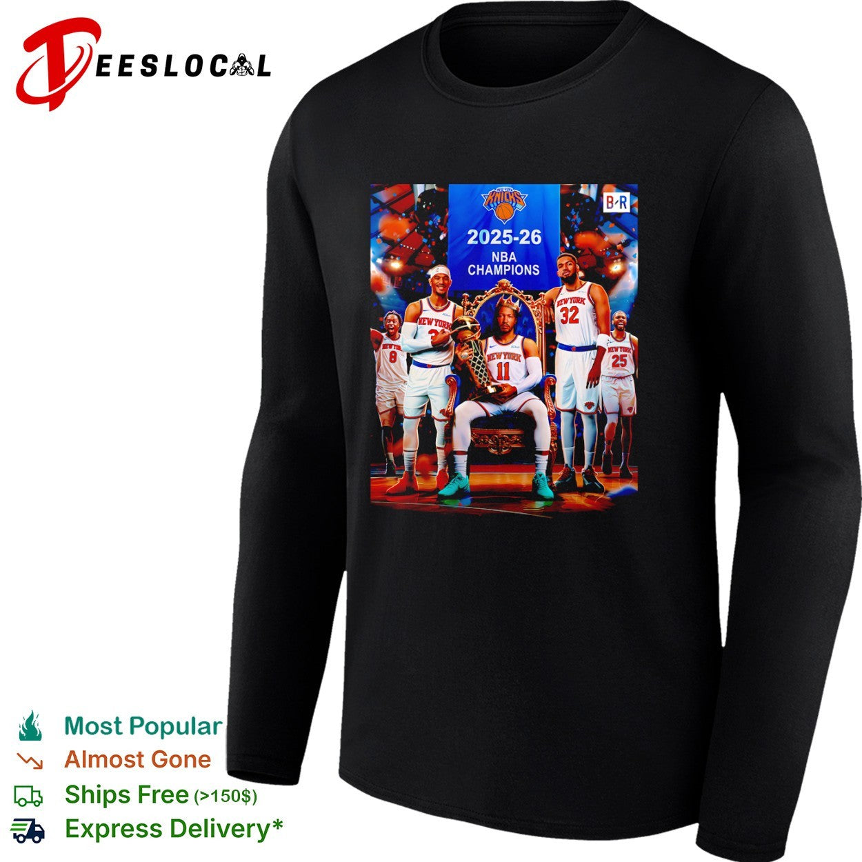 New York Knicks legends 2025 2026 NBA Champions trophy shirt