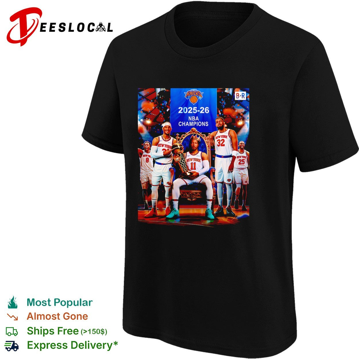 New York Knicks legends 2025 2026 NBA Champions trophy shirt