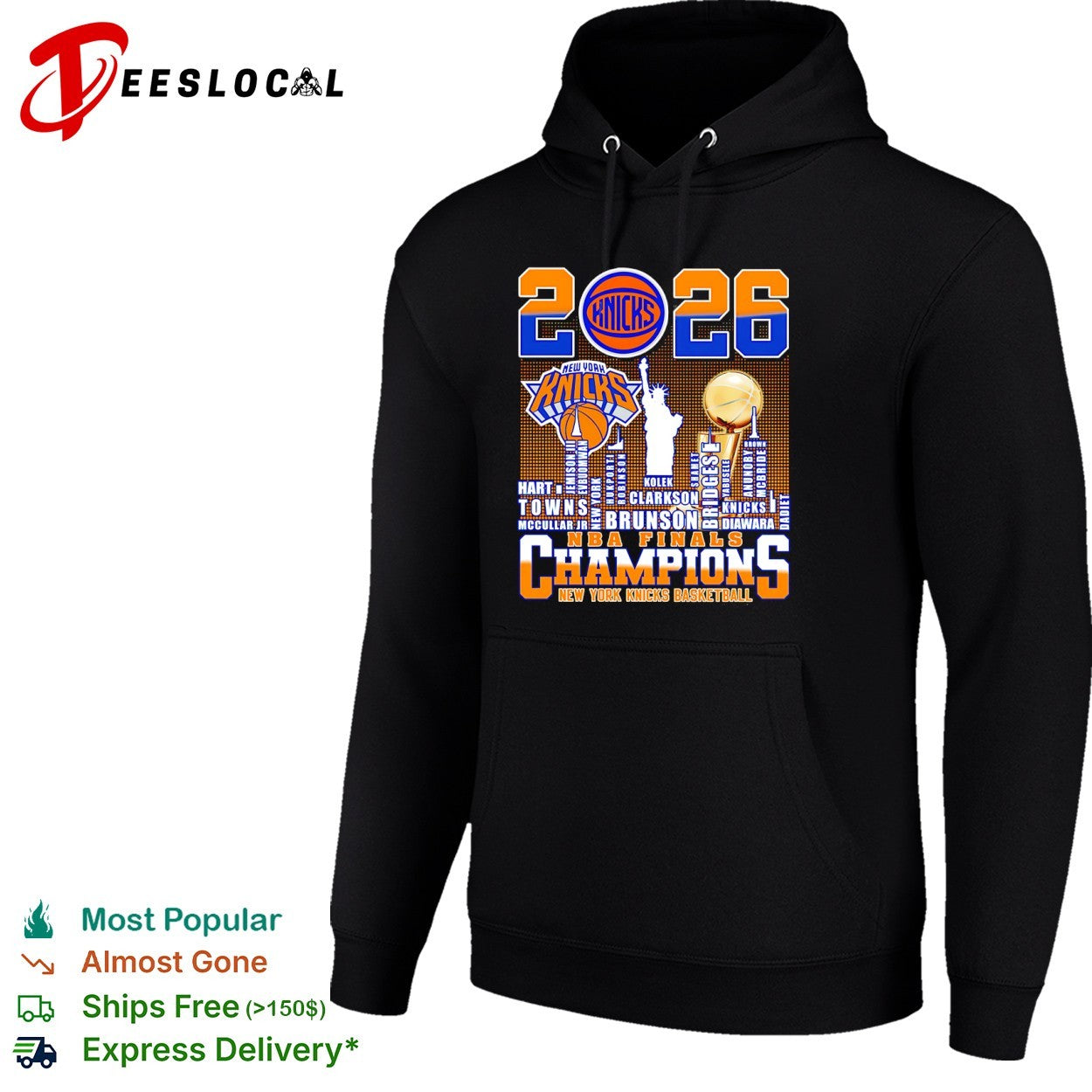 New York Knicks name of legends 2026 NBA Finals Champions shirt