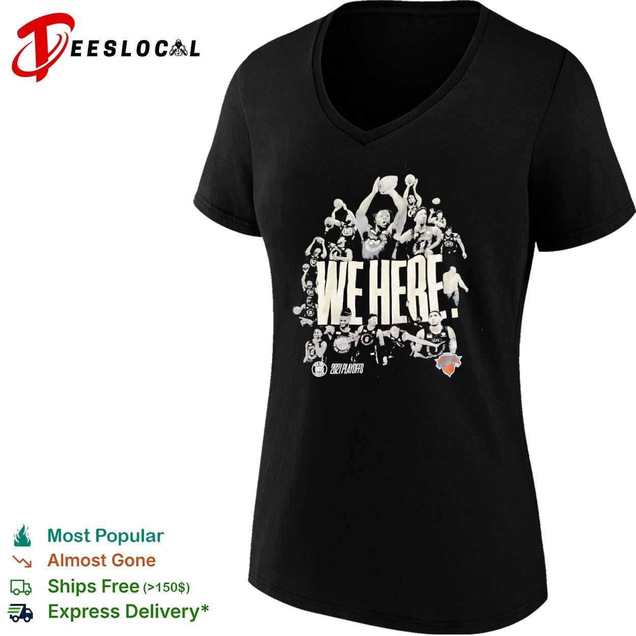 New York Knicks players we here 2021 playoffs forever shirt