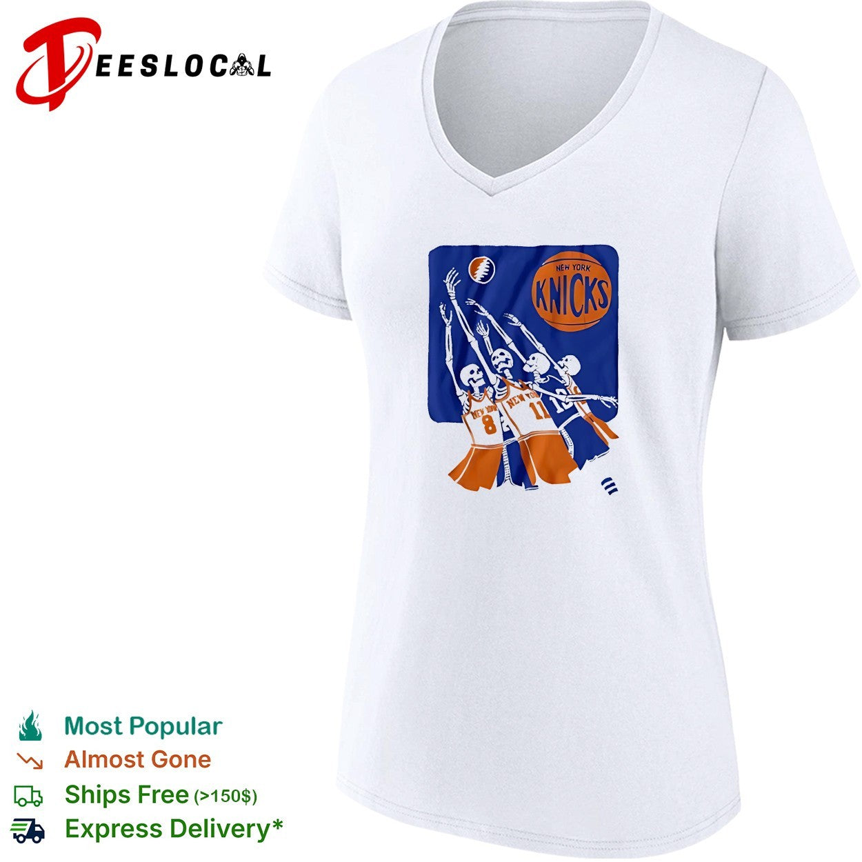 New York Knicks skeleton players jersey number 8 and 11 basketball shirt
