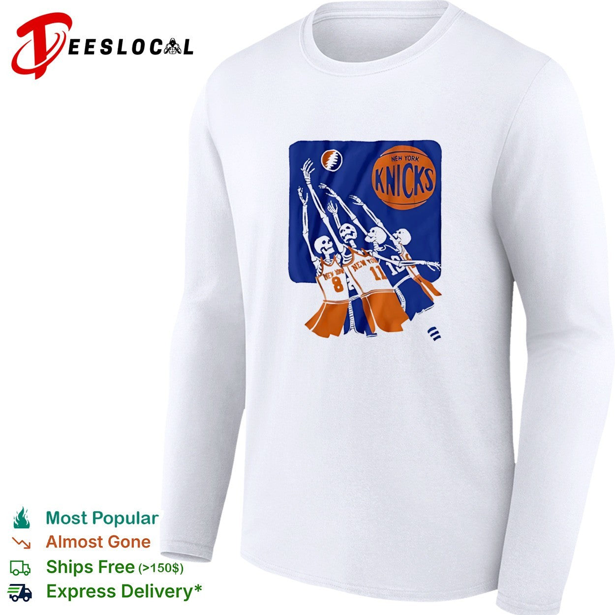 New York Knicks skeleton players jersey number 8 and 11 basketball shirt