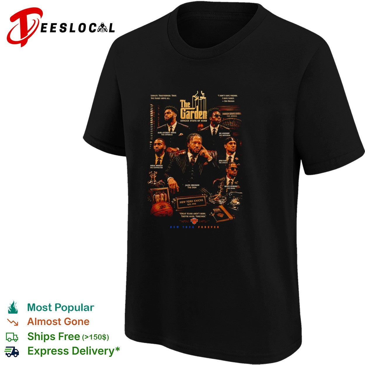 New York Knicks style The Godfather The Garden shirt