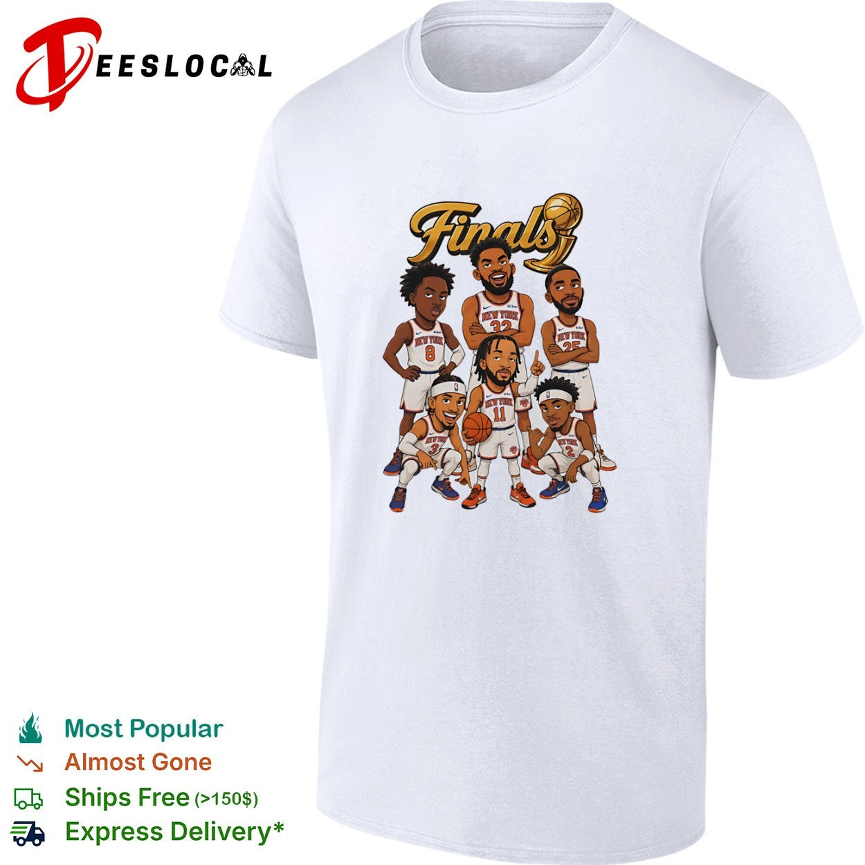 New York Knicks team Finals NBA Cartoon shirt