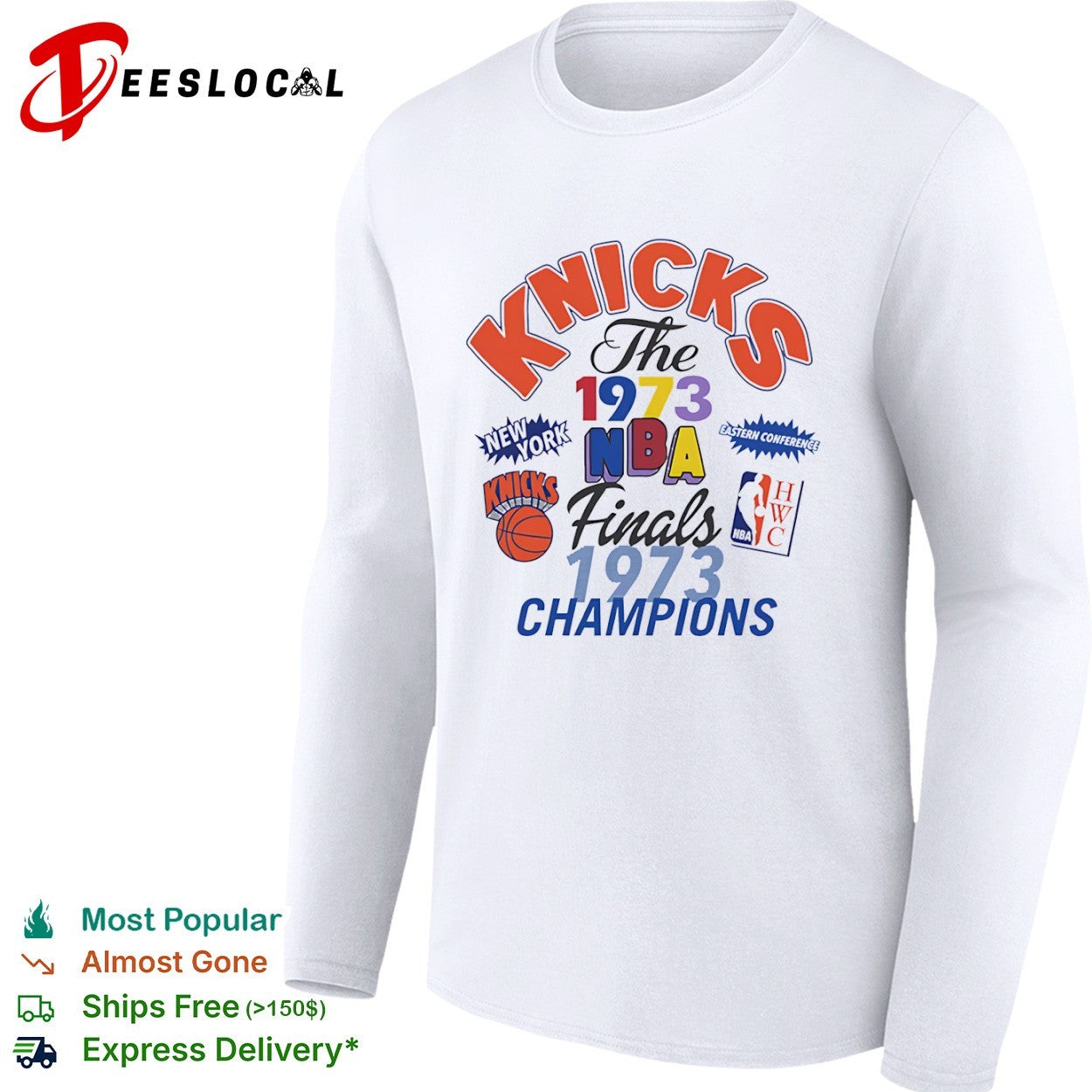 New York Knicks the 1973 NBA Finals champions basketball logo shirt