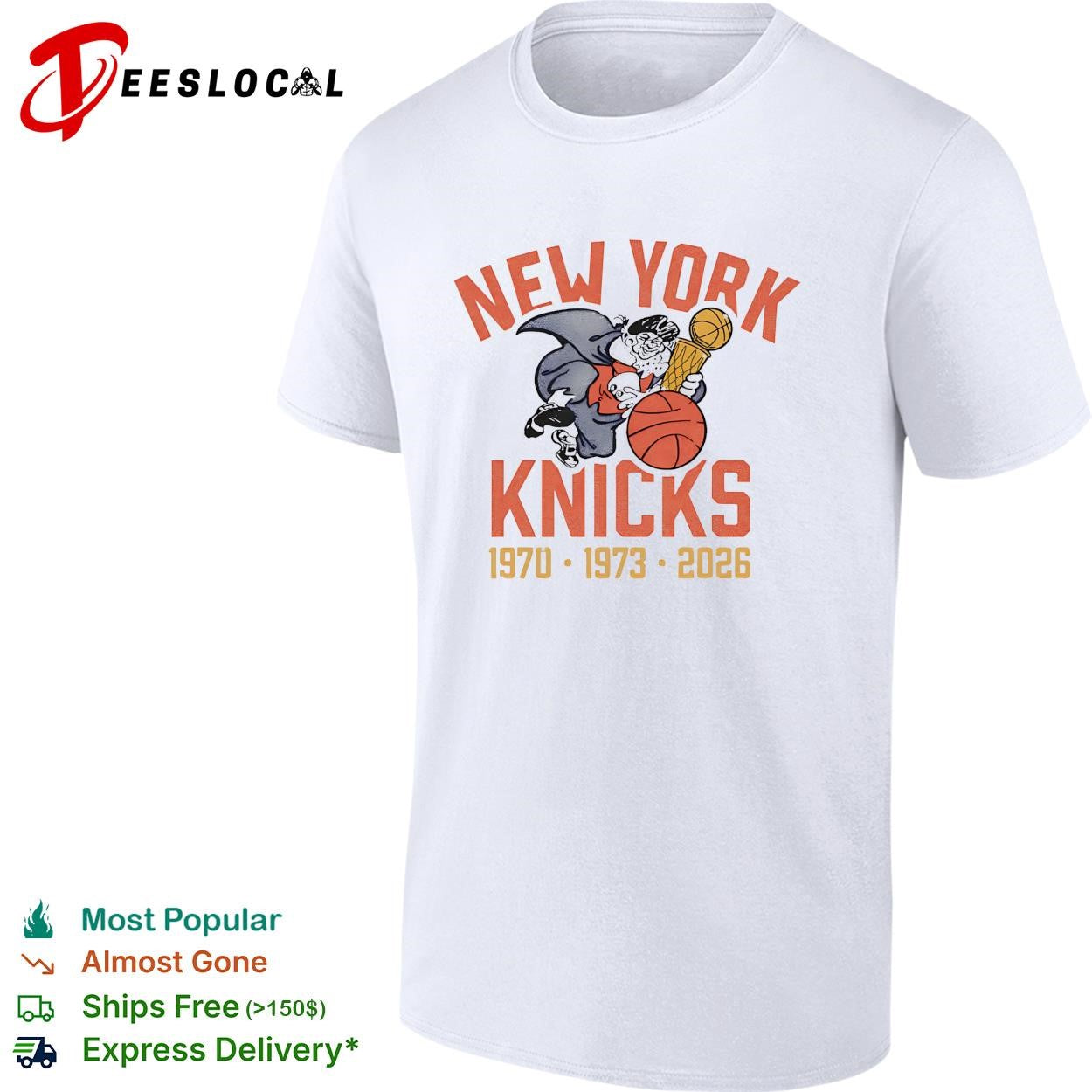 New York Knicks vintage wizard king trophy poster shirt