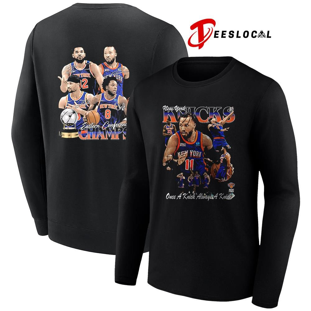 New York Knicks vonce a Knick always a Knick Eastern conference champs graphic signatures shirt