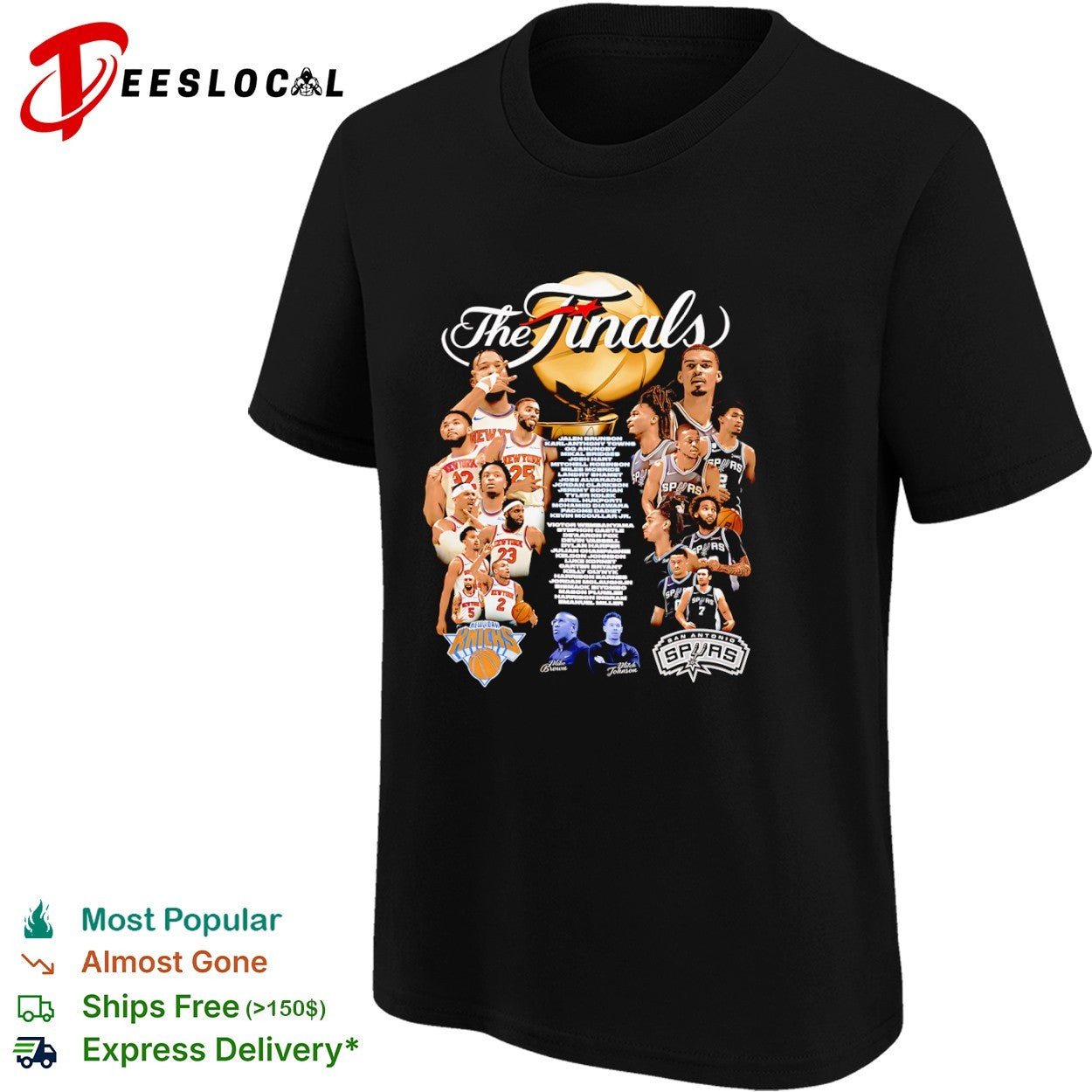 New York Knicks vs San Antonio The Finals 2026 shirt