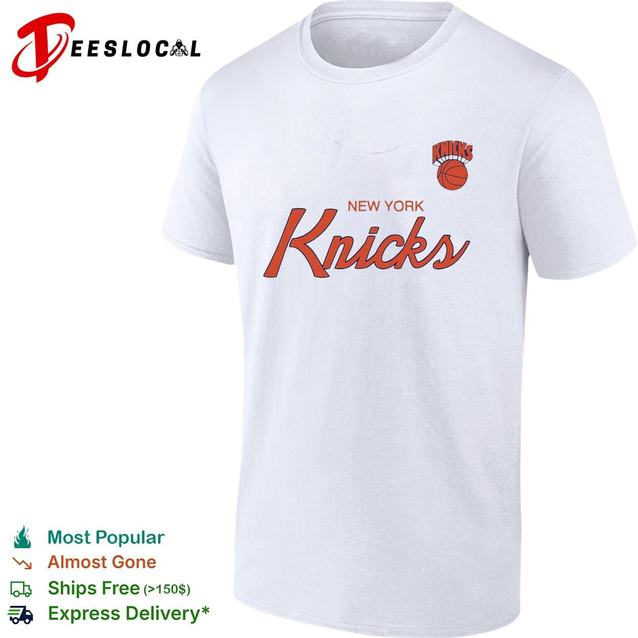 New York Knicks wordmark script badge shirt