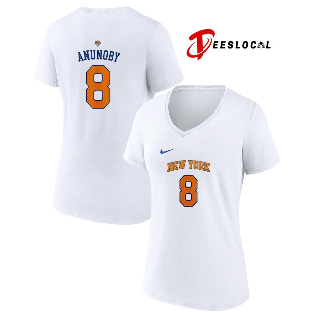 New York Knicks x OG Anunoby name and number shirt