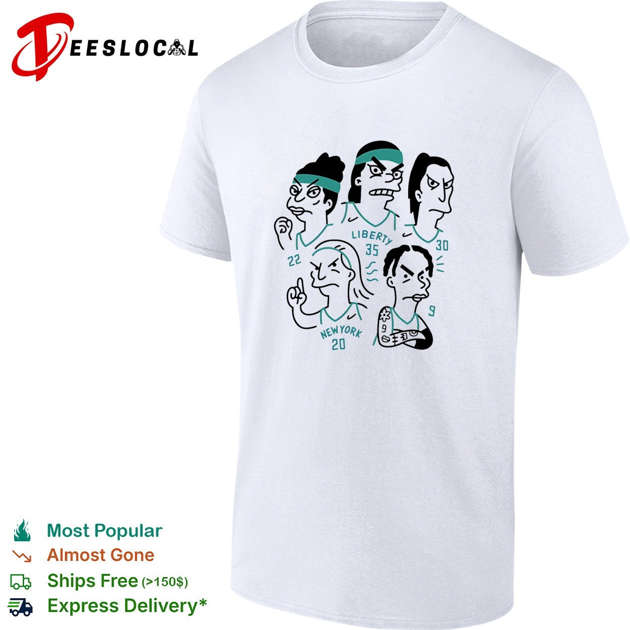 New York Knicks x Sim characters liberty cartoon players shirt