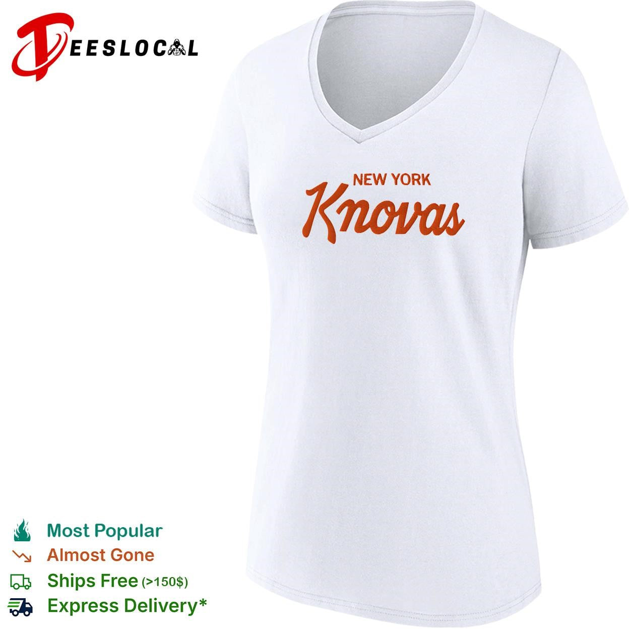 New York Knovas New York Knicks parody script logo shirt