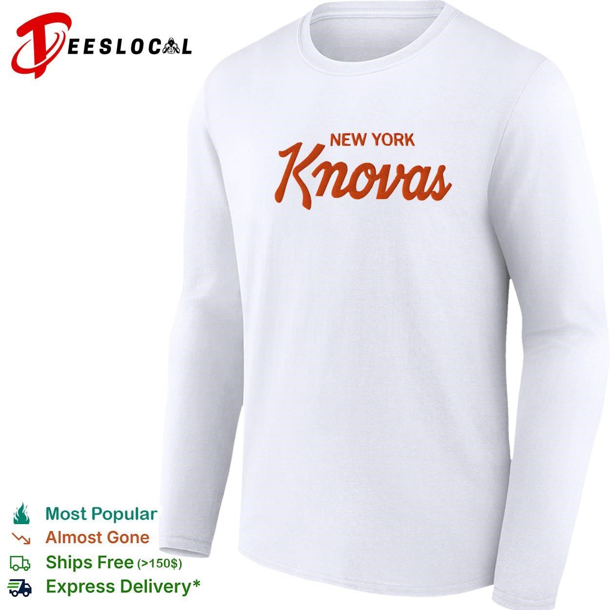 New York Knovas New York Knicks parody script logo shirt