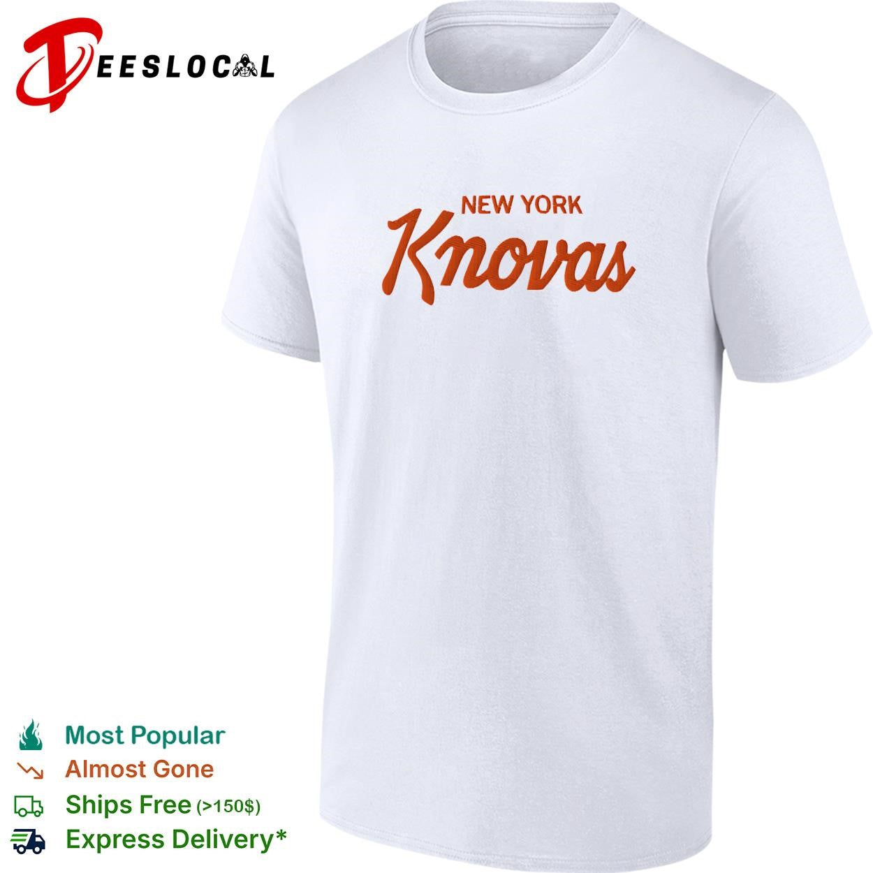 New York Knovas New York Knicks parody script logo shirt