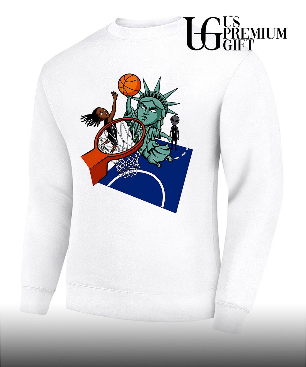 New York Liberty Alien basketball slam dunk shirt