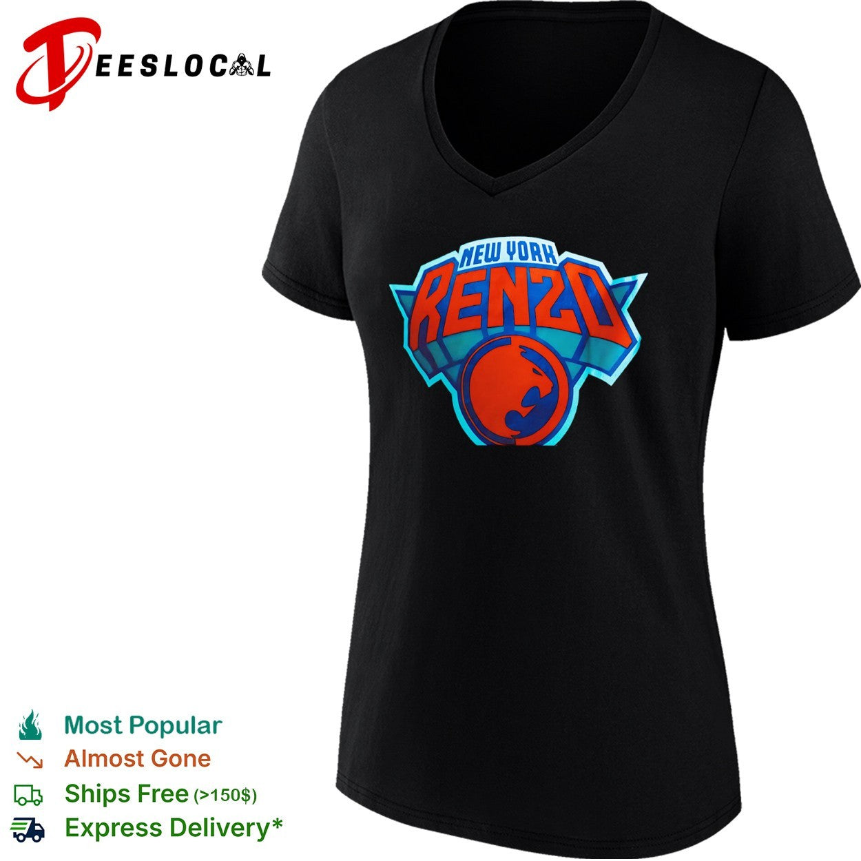 New York Renzo style New York Knicks NBA logo shirt