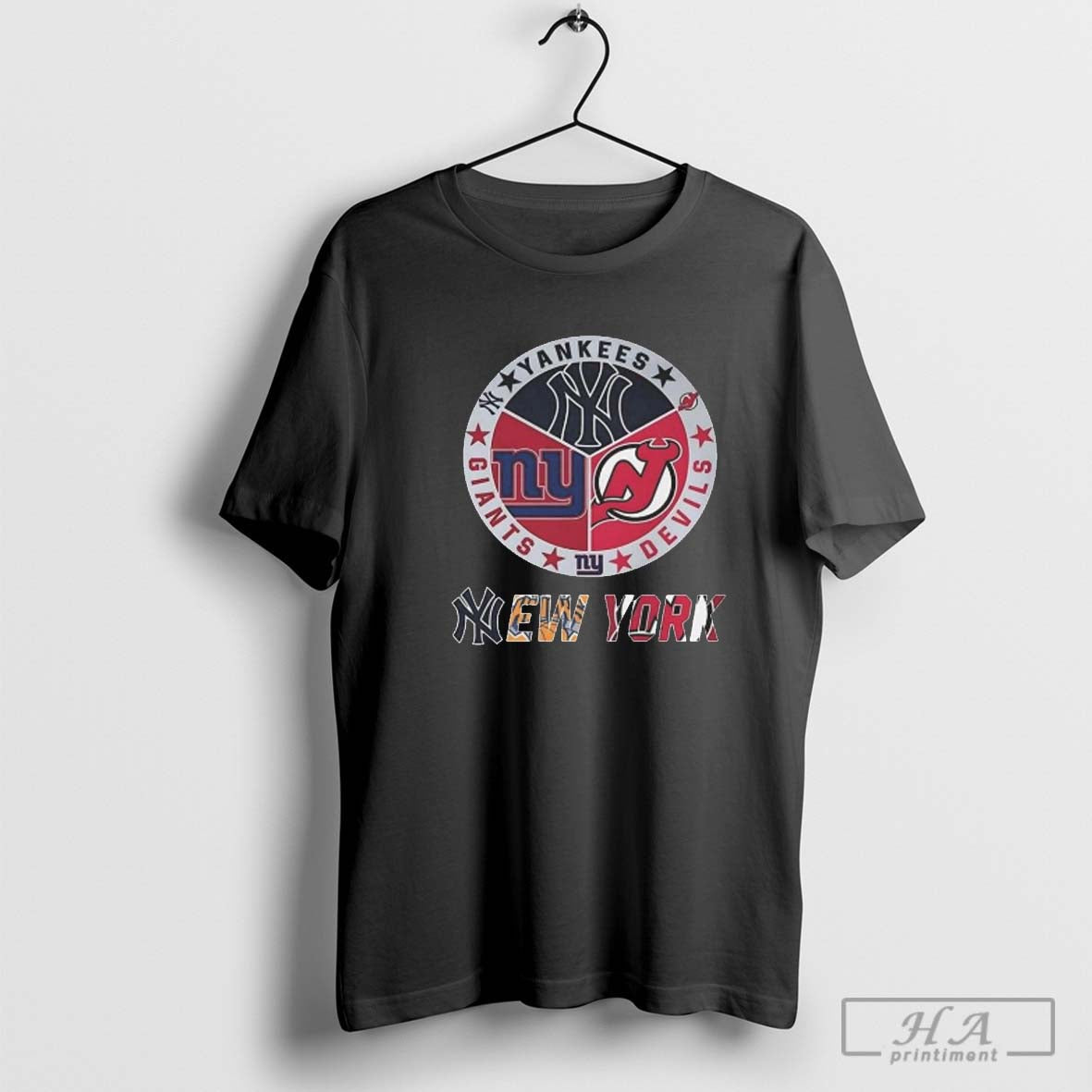 New York Yankees Giants Devils Sports Circle Logo - clothing by TeeHivey.com