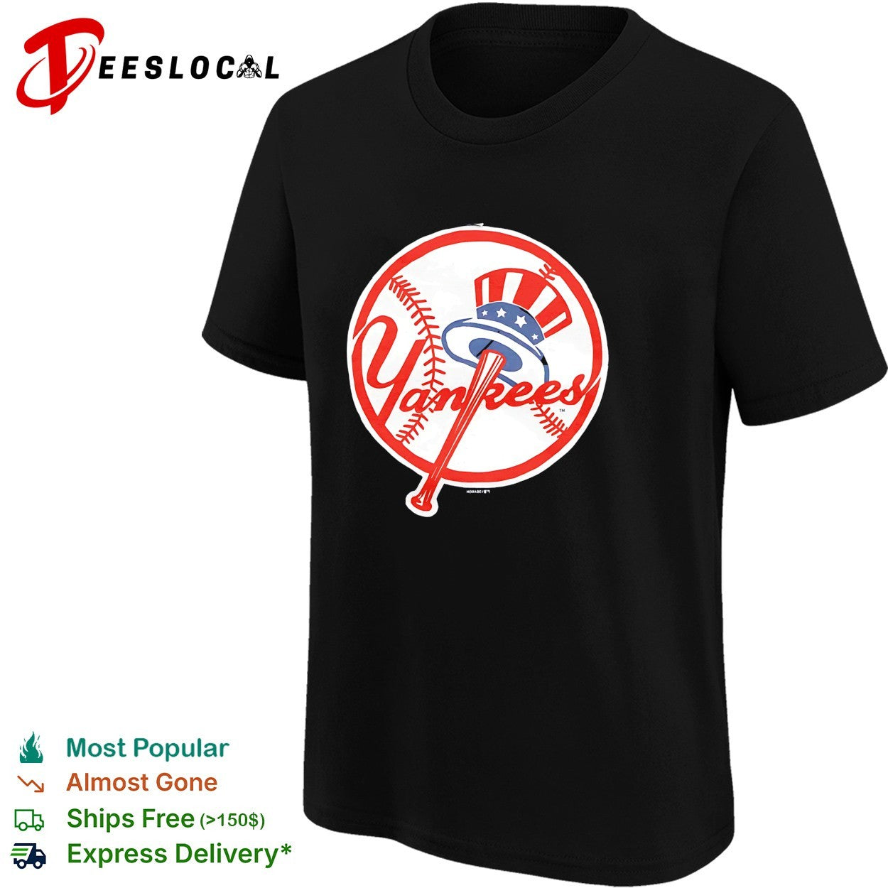 New York Yankees vintage bat top hat logo classic shirt