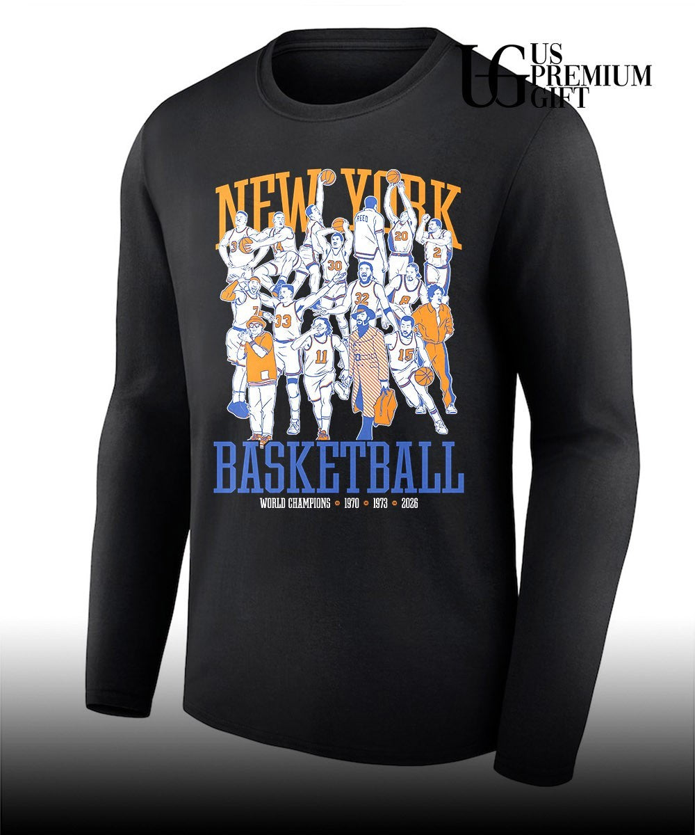 New York basketball three times world Champions graphic T-shirt