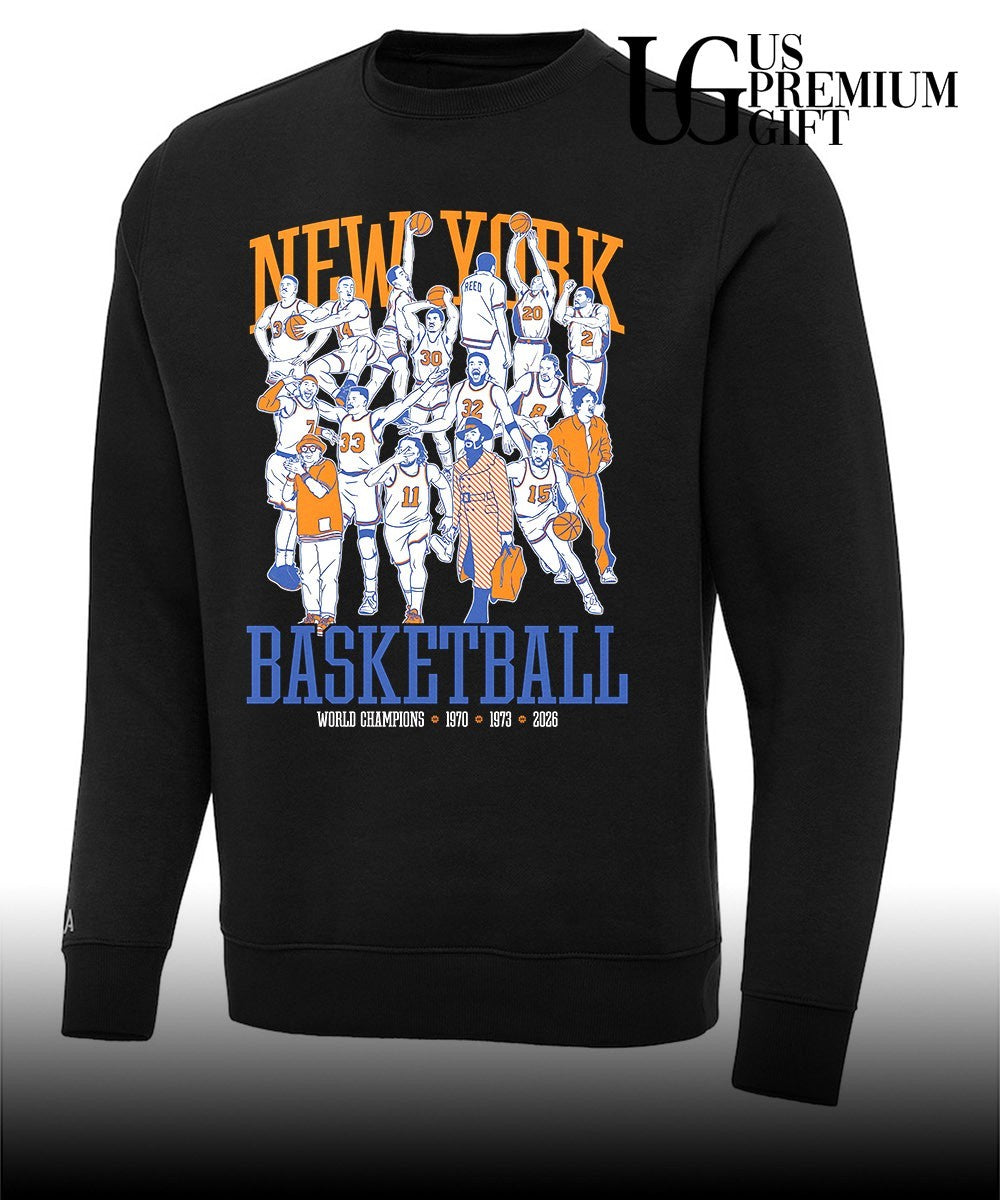 New York basketball three times world Champions graphic T-shirt