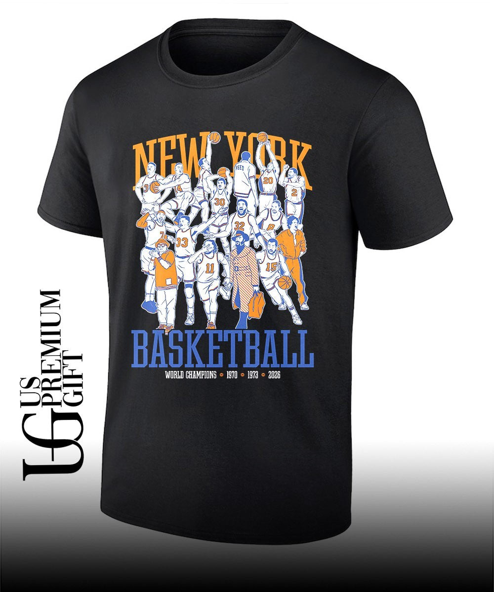 New York basketball three times world Champions graphic T-shirt
