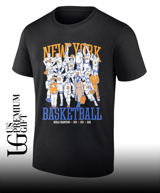 New York basketball three times world Champions graphic T-shirt