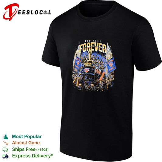 New York forever Knicks champions skyline night fireworks graphic shirt