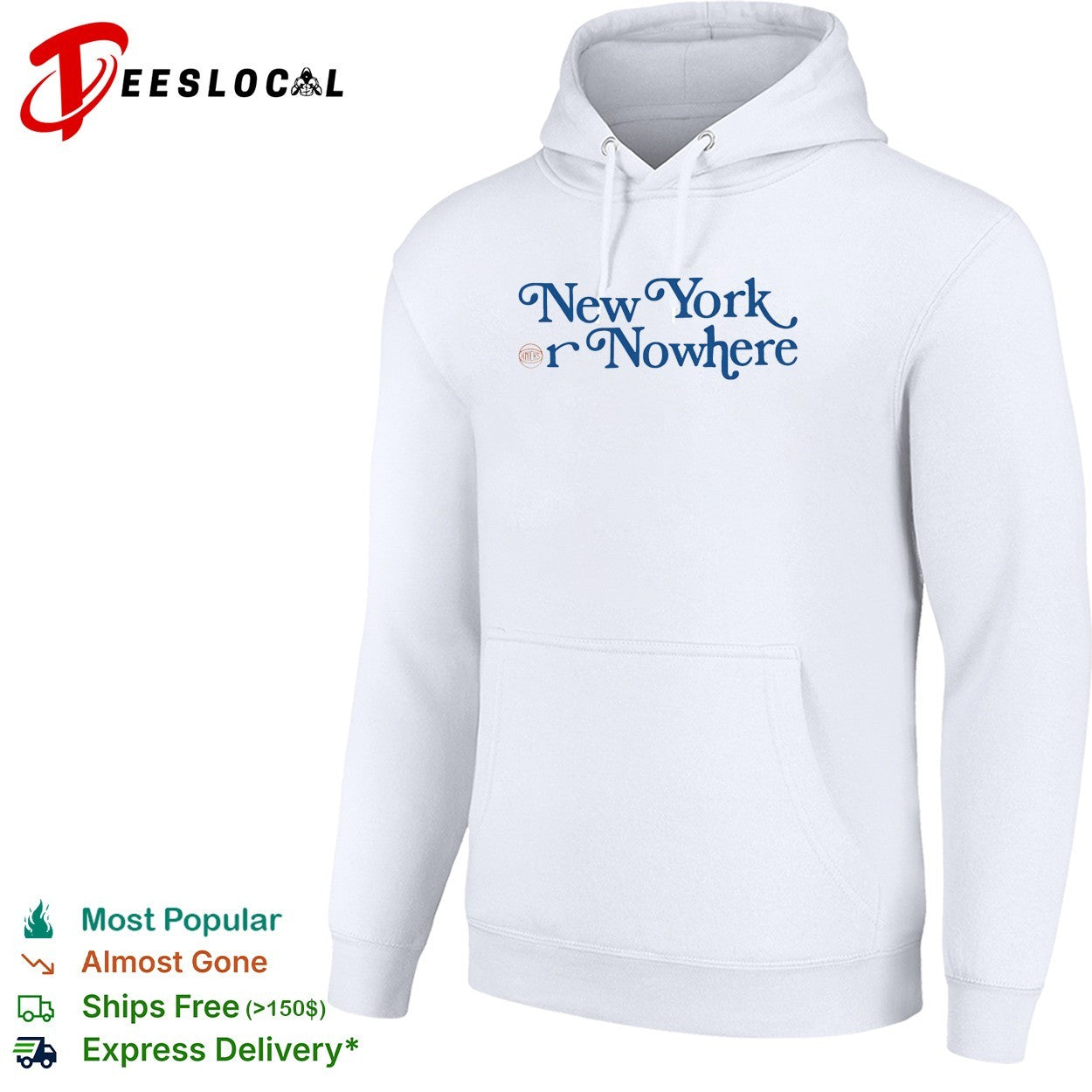 New York or Nowhere New York Knicks typography fan shirt