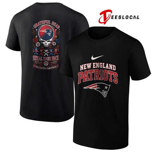 NewEnglandPatriotsxGratefulDeadstealyourfacepeacelovelogoshirt