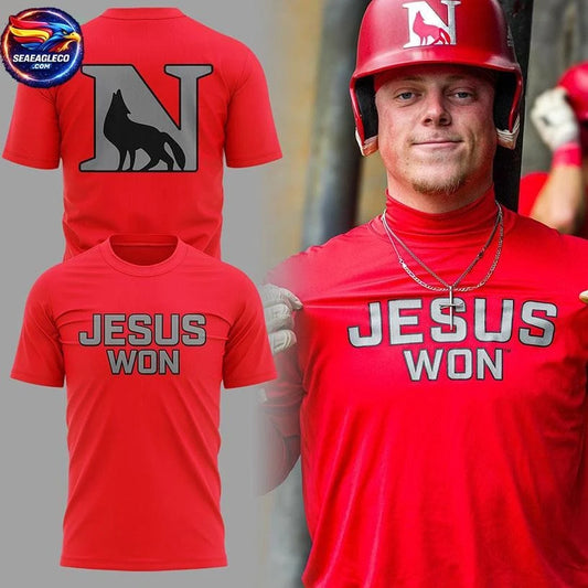 Newberry Wolves The Scarlet And The Gray 2026 Jesus Won Two Sided Shirt