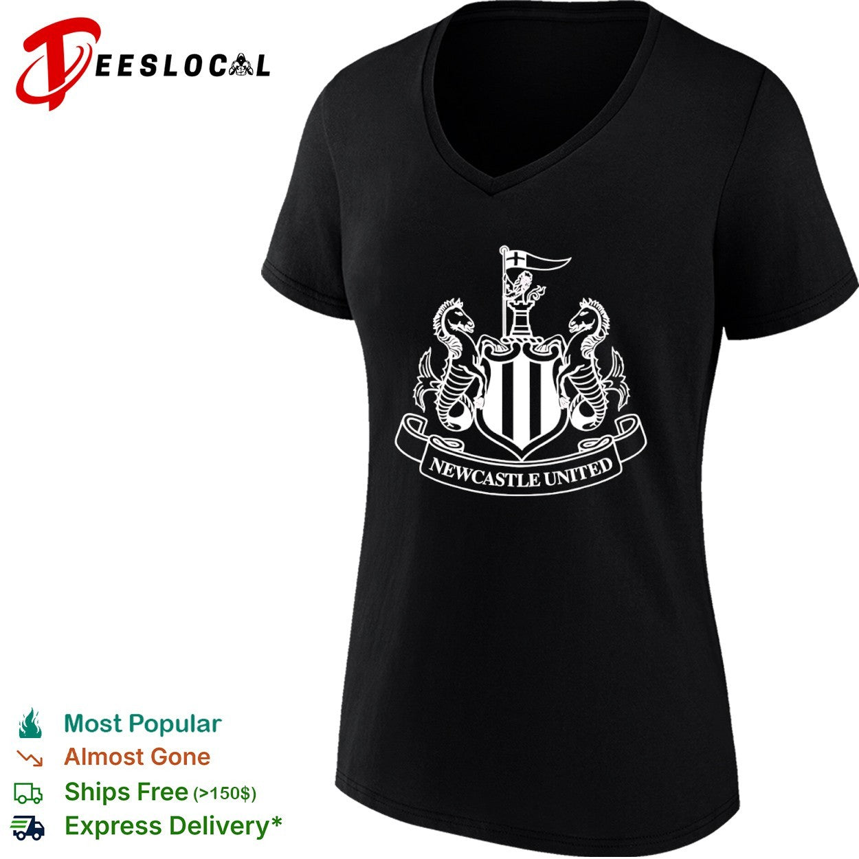 Newcastle United Football Club Official Crest Logo shirt