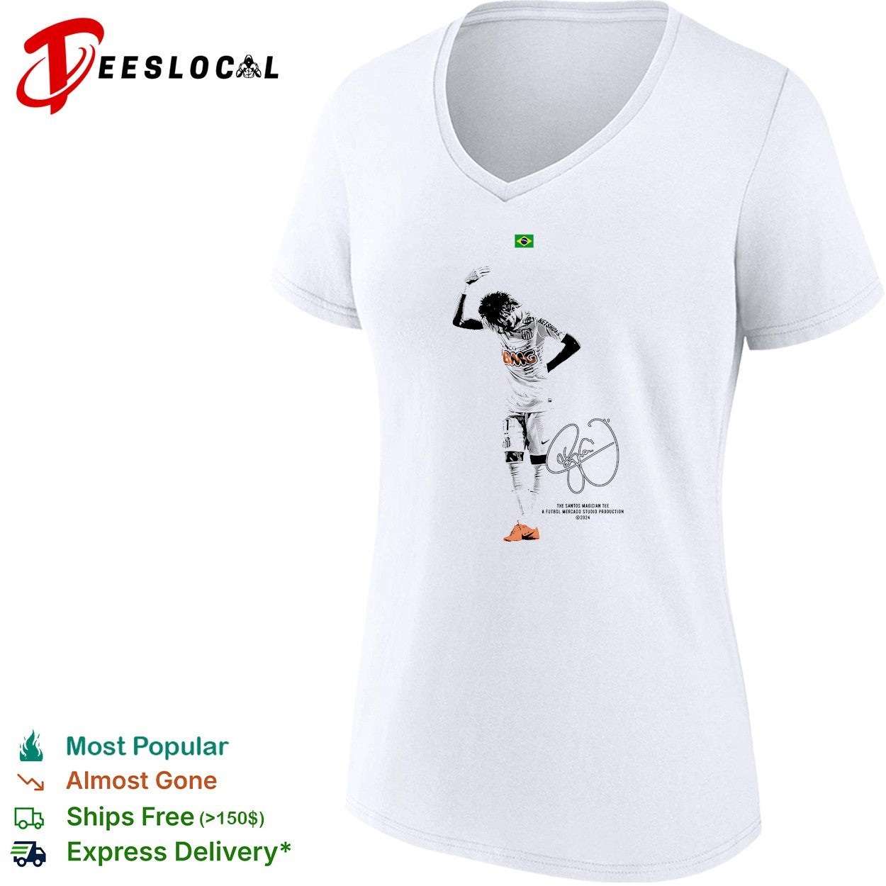 Neymar Santos the Santos magician signature shirt