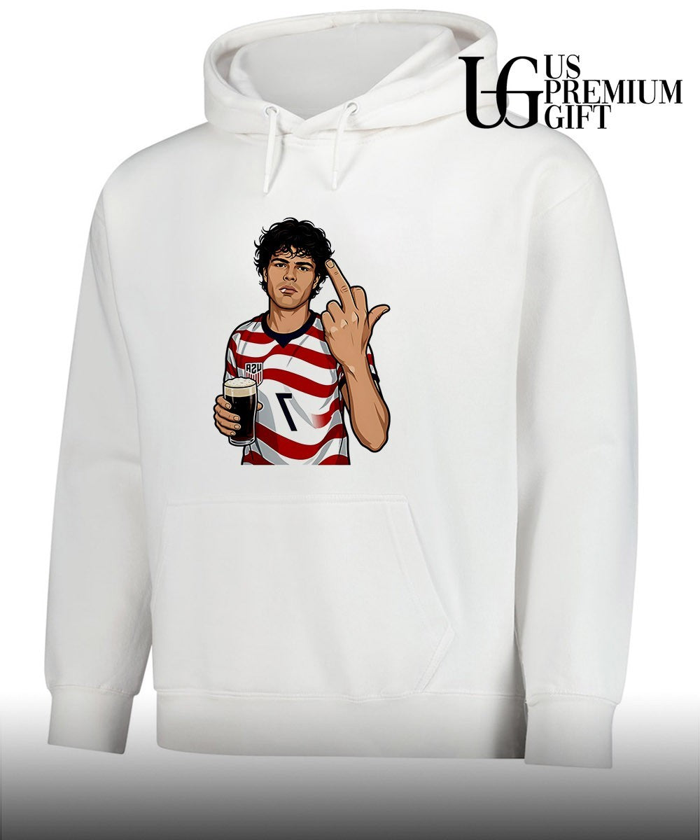 Nichole Gio Reyna middle finger US Soccer shirt