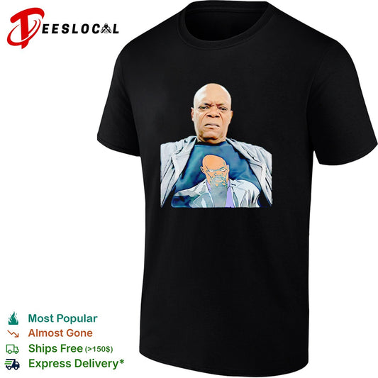 Nick Fury wearing Nick Fury t-shirt portrait funny shirt