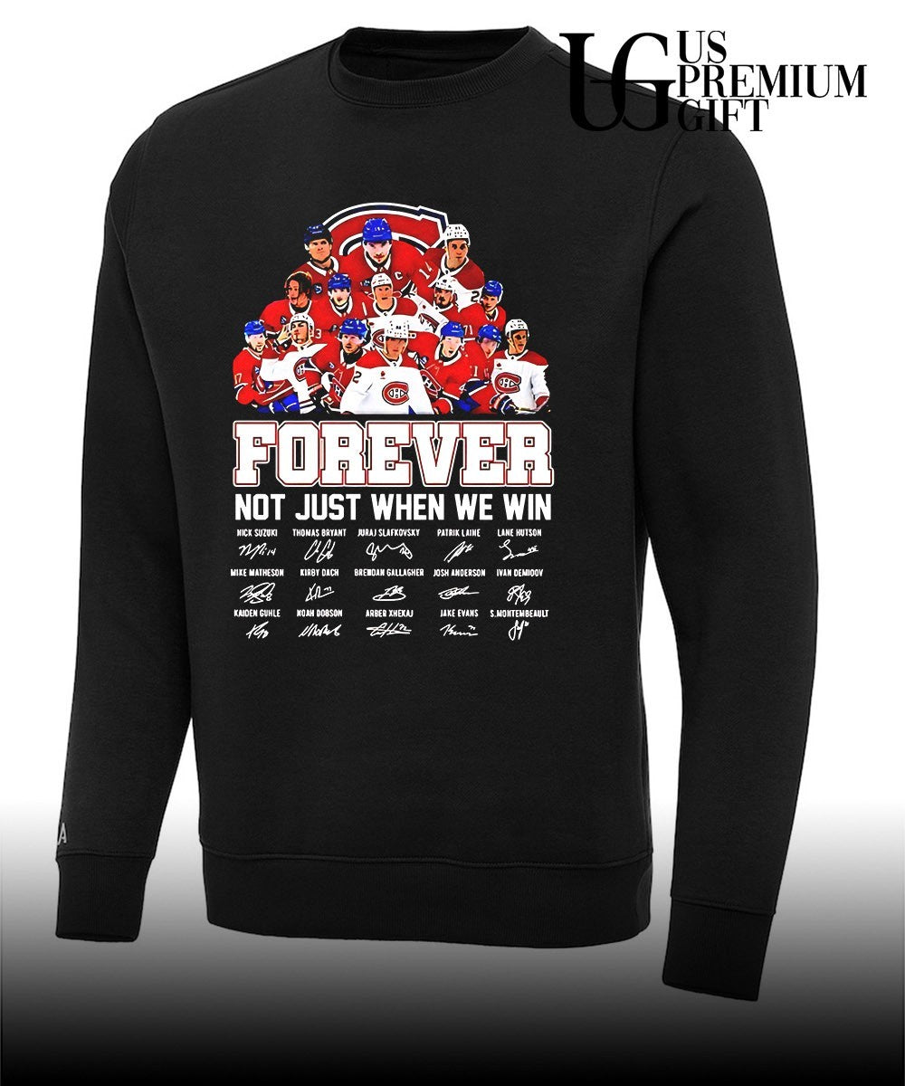 Nick Suzuki Juraj Slafkovsky Patrik Laine Lane Hutson Montreal Canadiens signature shirt