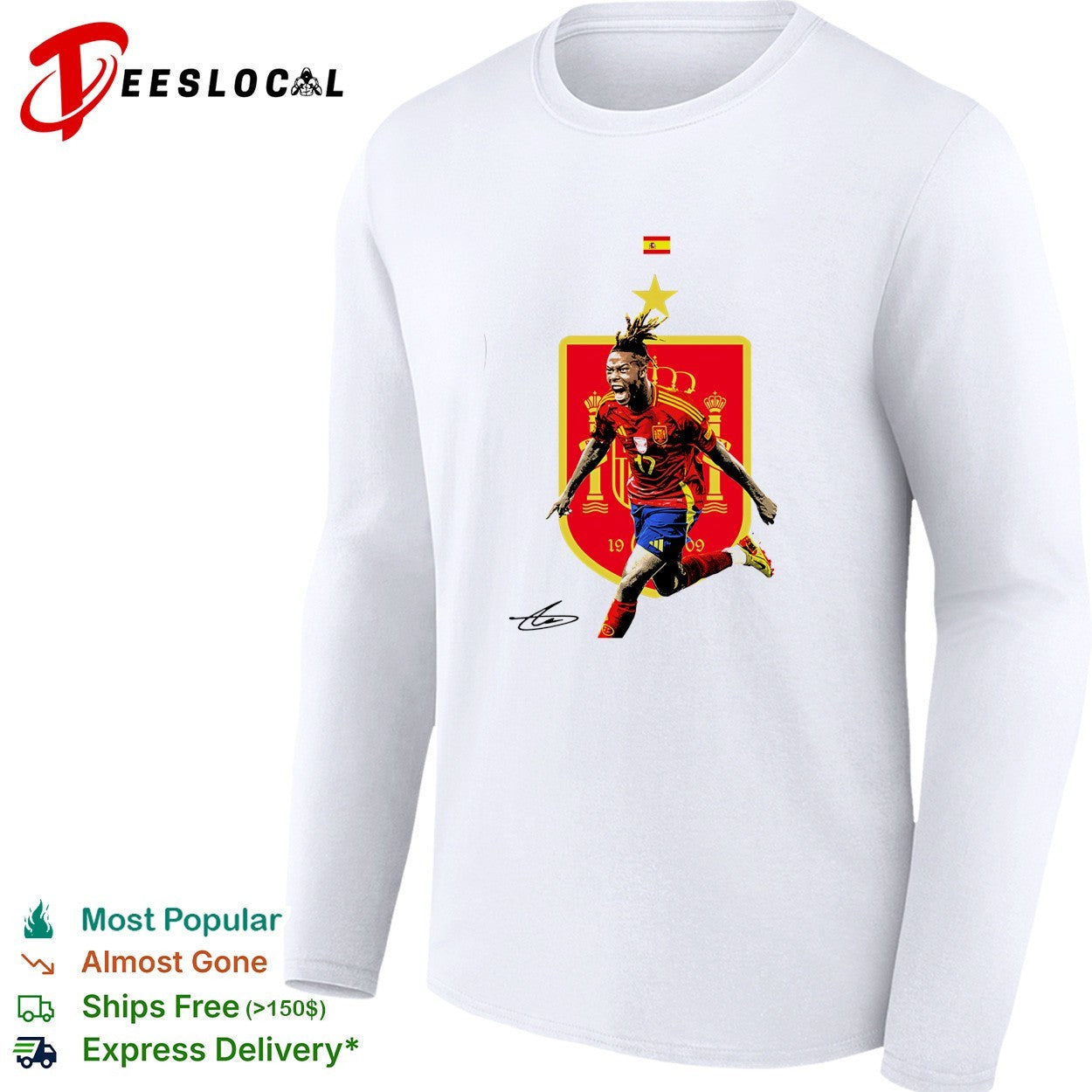 Nico Williams Spain badge shirt