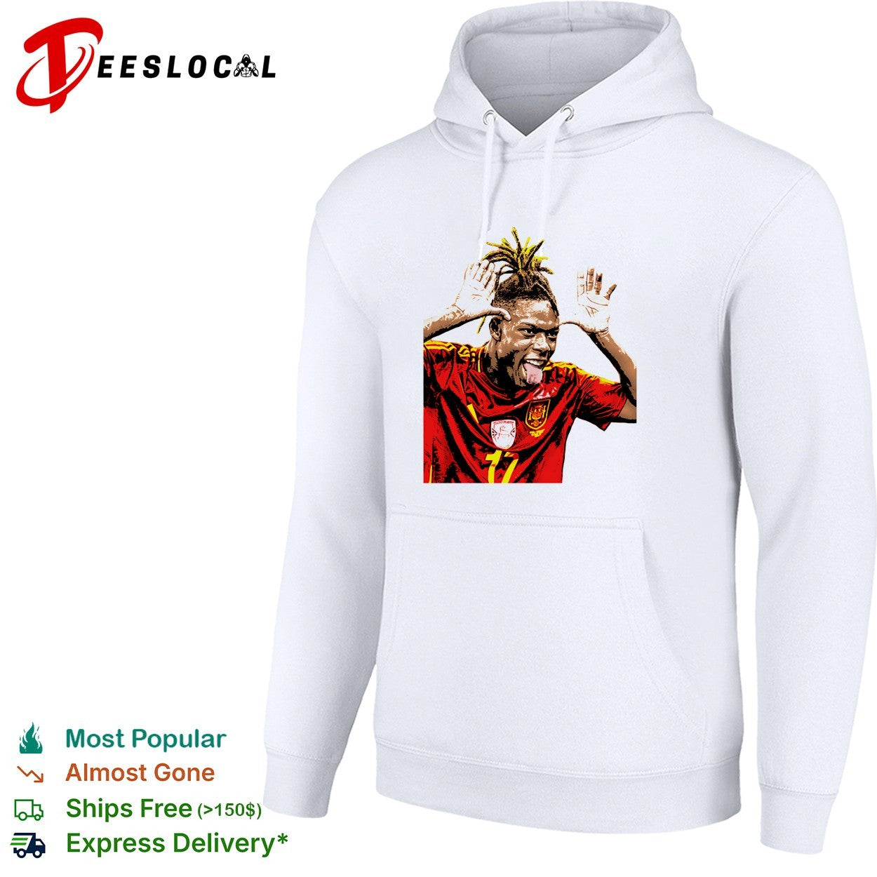 Nico Williams Spain celebration shirt